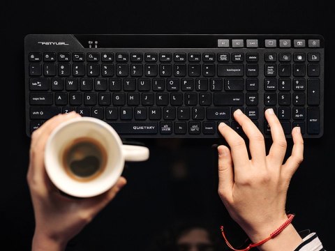Klawiatura A4TECH FSTYLER FBK27CAS Black 2.4GHz+BT (Silent)
