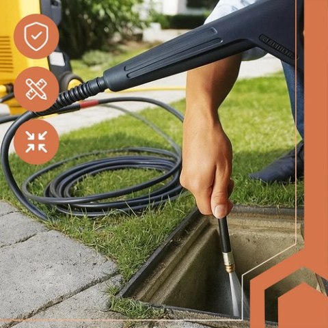 Wąż do czyszczenia rur z adapterem 15m Ruhhy 26132