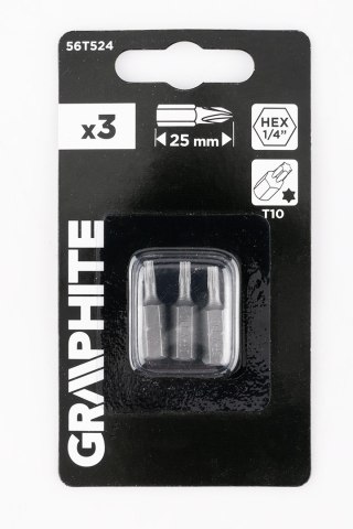 Bity Torx T10 x 25 mm, 3 szt.