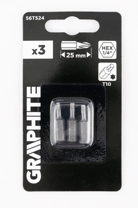 Bity Torx T10 x 25 mm, 3 szt.