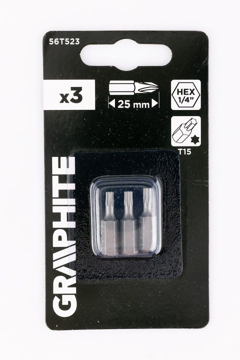 Bity Torx T15 x 25 mm, 3 szt.