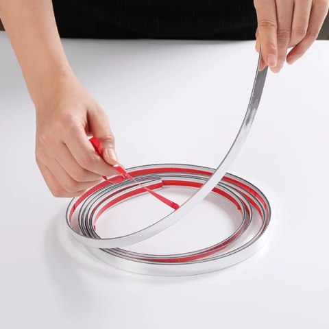 DA363A Taśma ozdobna samoprzylepna 2cmx10m srebrna