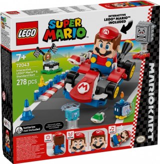 Klocki super mario 72043 mario kart - interaktywna figurka lego mario i standard kart