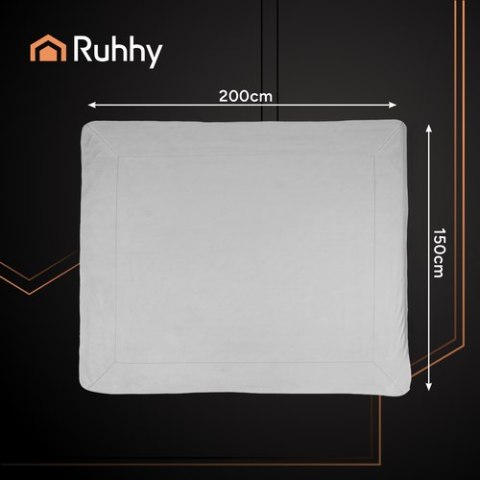 Koc dwustronny 150x200cm jasnoszary Ruhhy 26293