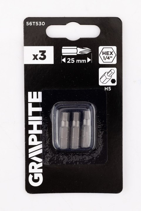 Bity Hex H5 x 25 mm, 3 szt.