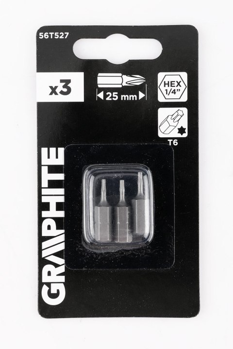 Bity Torx T6 x 25 mm, 3 szt.