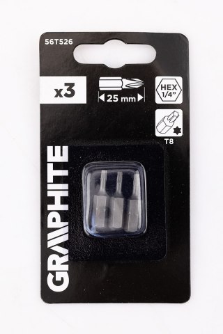 Bity Torx T8 x 25 mm, 3 szt.