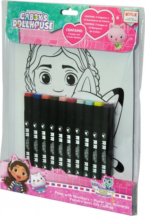 Kolorowanka koci domek gabi malowanie po numerach