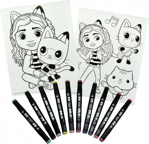 Kolorowanka koci domek gabi malowanie po numerach