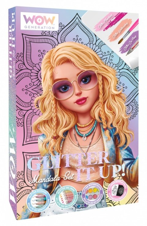 Zestaw kreatywny mandala brokat