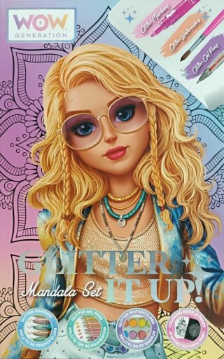 Zestaw kreatywny mandala brokat