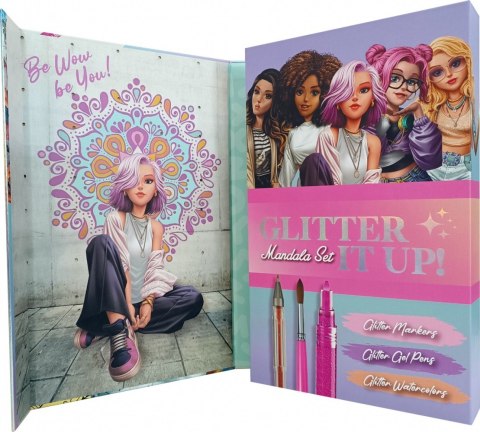 Zestaw kreatywny mandala brokat