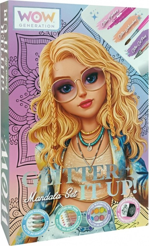 Zestaw kreatywny mandala brokat