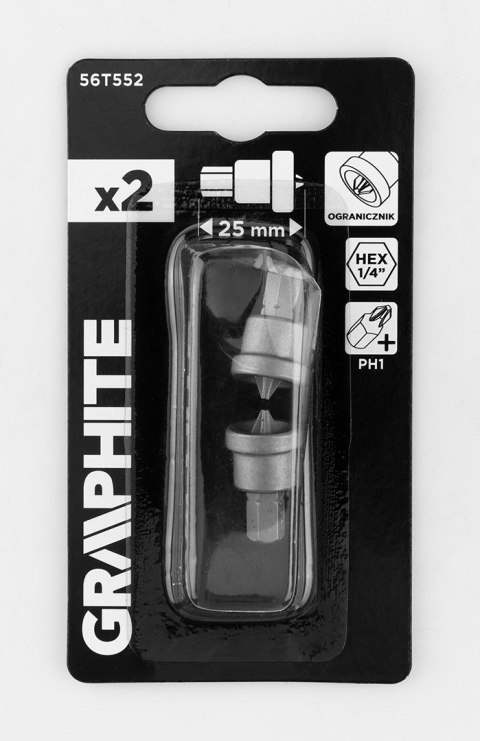 Bity z ogranicznikiem PH1 x 25 mm, 2 szt.