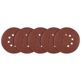 Krążki ścierne na rzep 150 mm, P150, 5 szt., z 8 otworami