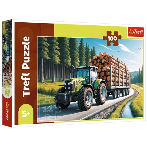 Puzzle - 100 - Ciągnik leśny - Trefl 16493 Puzzle - 100 - Ciągnik leśny - Trefl 16493