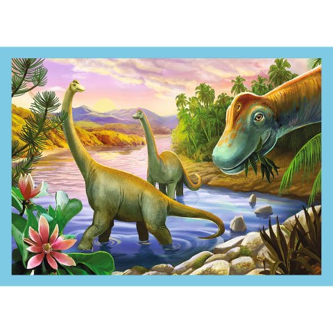 Puzzle - 4w1 (12, 15, 20, 24) - Wyjątkowe dinozaury - Trefl 34609