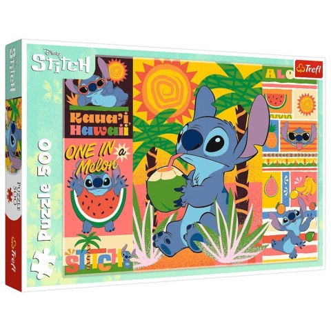 Puzzle - 500 - Wakacje ze Stichem - Disney Lilo&Stitch - Trefl 37483