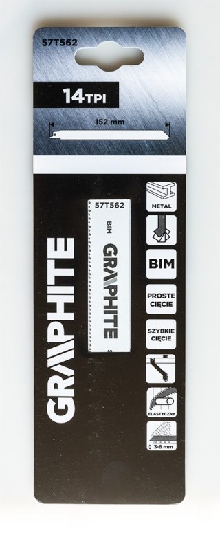 Brzeszczot do piły szablastej, BIM 152 x 19 x 0,9 mm, 14 TPI