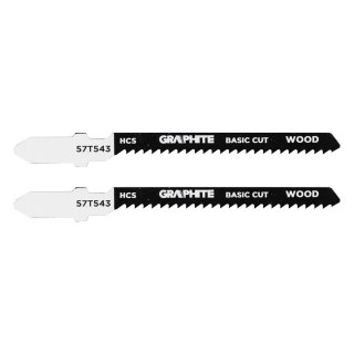 Brzeszczot do wyrzynarki, 12 TPI, HCS, uchwyt typu T, 2 szt., cięcie krzywoliniowe