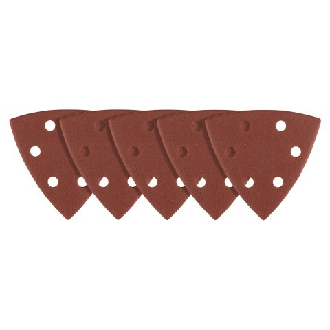 Papiery ścierne delta na rzep 93 x 93 mm, P220, 5 szt., z 6 otworami