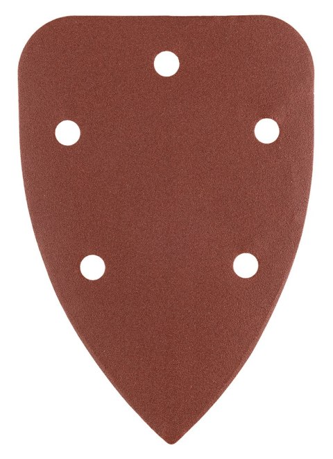 Papiery ścierne żelazko, na rzep 98 x 140 mm, P120, 5 szt., z 5 otworami