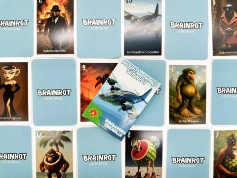 Gra piotruś i pamięć brainrot: bombardiro crocodillo