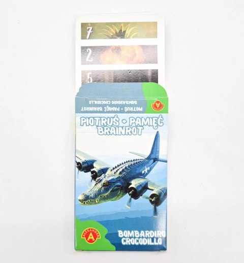 Gra piotruś i pamięć brainrot: bombardiro crocodillo