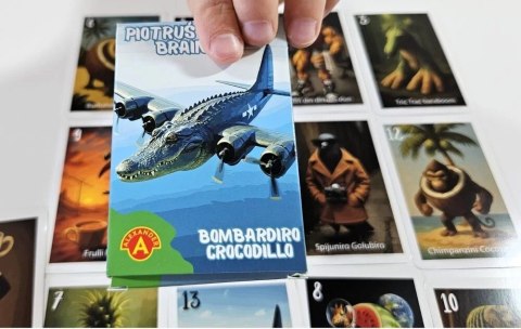 Gra piotruś i pamięć brainrot: bombardiro crocodillo