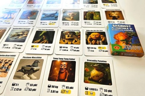 Gra rodzinna gra karciana brainrot - zadymka (crocodillo, tralalero, tsung tsung i inni)