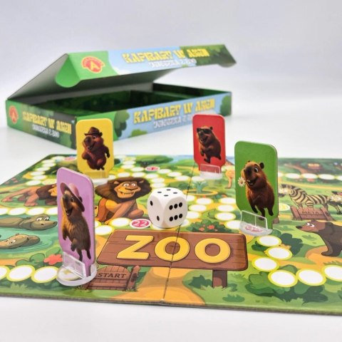 Gra rodzinna gra planszowa kapibary w akcji - ucieczka z zoo