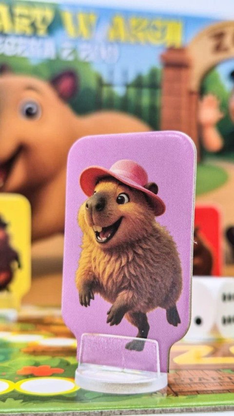 Gra rodzinna gra planszowa kapibary w akcji - ucieczka z zoo