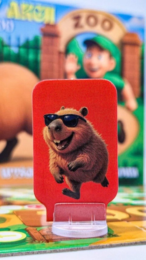 Gra rodzinna gra planszowa kapibary w akcji - ucieczka z zoo