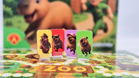 Gra rodzinna gra planszowa kapibary w akcji - ucieczka z zoo