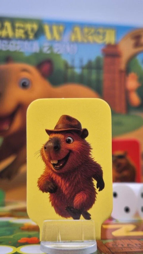 Gra rodzinna gra planszowa kapibary w akcji - ucieczka z zoo