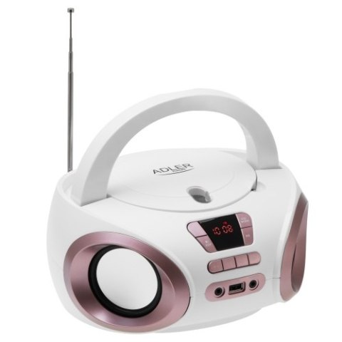 AD 1181 white copper Radio boombox cd-mp3 | usb | fm radio | aux | gniazdo słuchawkowe AD 1181 white copper Radio boombox cd-mp3 | usb | fm radio | aux | gniazdo słuchawkowe