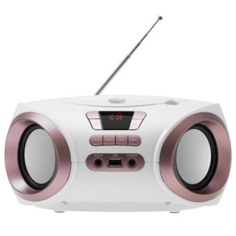 AD 1181 white copper Radio boombox cd-mp3 | usb | fm radio | aux | gniazdo słuchawkowe AD 1181 white copper Radio boombox cd-mp3 | usb | fm radio | aux | gniazdo słuchawkowe