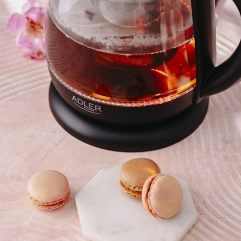 AD 1299 black Czajnik szklany 1,5 l z zaparzaczem i regulacją temperatury | 1,5 l | led | 60?100°c |