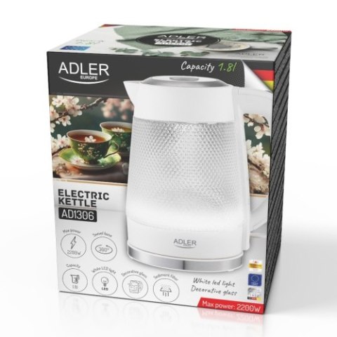 AD 1306 Czajnik elektryczny szklany | pojemność 1,8 l | podświetlenie led