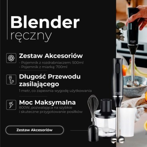 AD 4620 black Blender ręczny-|zestaw | pojemnik 500ml | pojemnik z miarką: 700ml