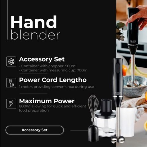 AD 4620 black Blender ręczny-|zestaw | pojemnik 500ml | pojemnik z miarką: 700ml