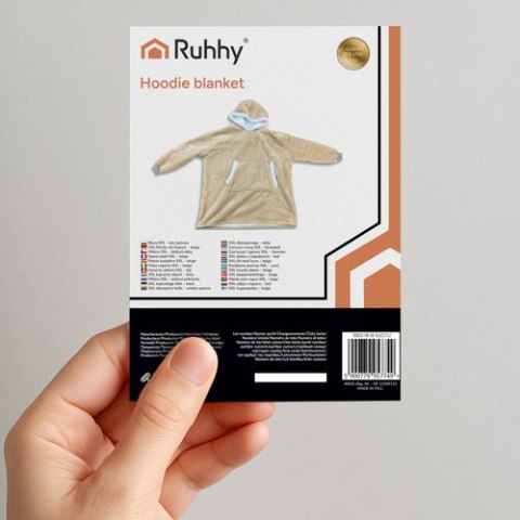 Bluza XXL - koc beżowy Ruhhy 26146 Bluza XXL - koc beżowy Ruhhy 26146