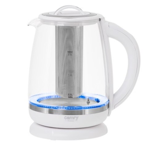 CR 1290 white Czajnik szklany 2,0 l z zaparzaczem oraz regulacją temp.| 60?100°c |