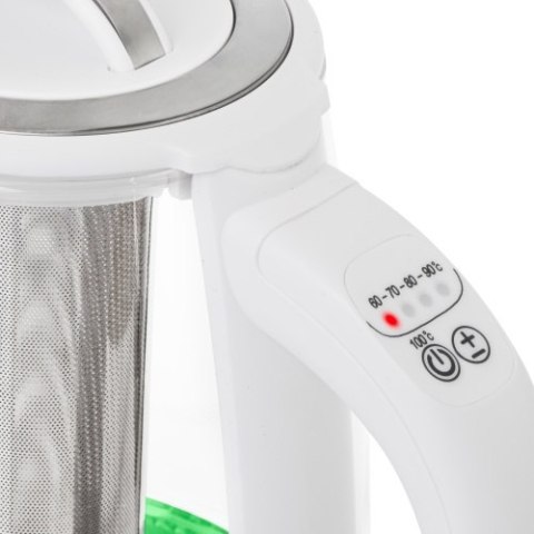 CR 1290 white Czajnik szklany 2,0 l z zaparzaczem oraz regulacją temp.| 60?100°c |