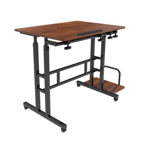 Mobilne biurko stolik na laptop Maclean, czarne, 80x60cm, 50kg max, reg. wys.67-115cm , MC-124 B