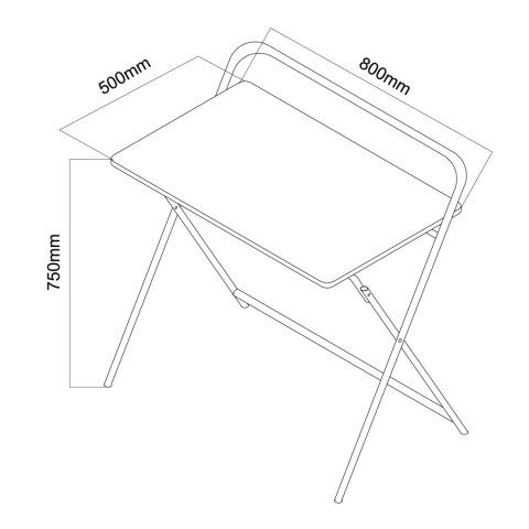 Wielofunkcyjny stolik biurko na laptop Maclean, czarne, 50x80cm, 50kg max., MC-127 B