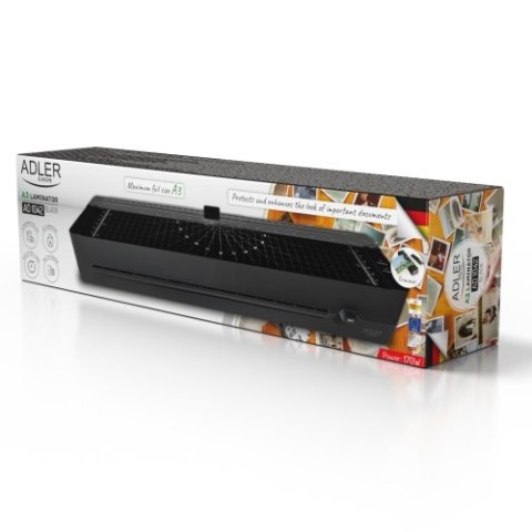 AD 1042 black Laminator a3 | laminacja na gorąco | wbudowany trymer | zestaw startowy w komplecie
