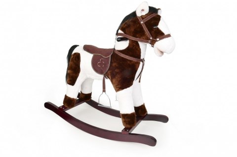 Koń na biegunach brązowo-biały Koń na biegunach brązowo-biały