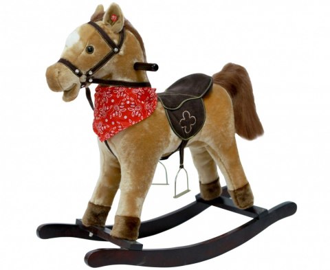 Koń na biegunach brązowy