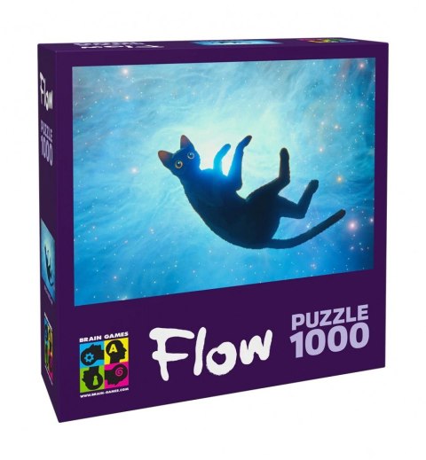 Puzzle 1000 elementó flow czarny kot